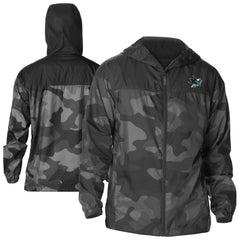 San Jose Sharks Columbia Camo Flash Challenger Omni-Shade Full-Zip Hoodie Windbreaker Outlet