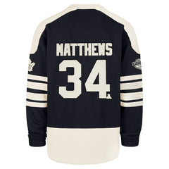 Auston Matthews Toronto Maple Leafs '47 Player Name & Number Sweep Check Eternal Lacer Sweatshirt Discount