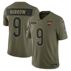 Cincinnati Bengals Nike Joe Burrow 2025 Salute to Service Limited Jersey