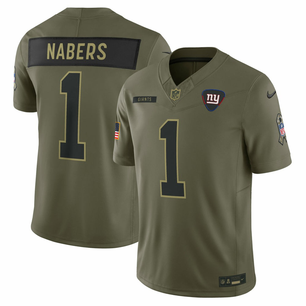 New York Giants Nike Malik Nabers 2025 Salute to Service Limited Jersey