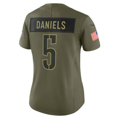 Jayden Daniels Washington Commanders Women's 2025 Salute to Service Limited Jersey - Olive