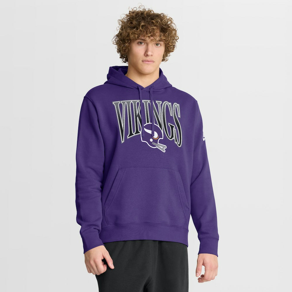 Minnesota Vikings Nike Full Blitz Club Fleece Pullover Hoodie