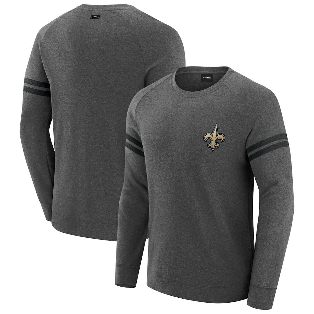 New Orleans Saints J. Palmer Players Lounge Raglan Tri-Blend Sweatshirt