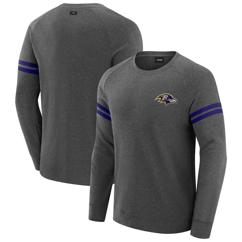 Baltimore Ravens J. Palmer Players Lounge Raglan Tri-Blend Sweatshirt