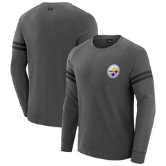 Pittsburgh Steelers J. Palmer Players Lounge Raglan Tri-Blend Sweatshirt