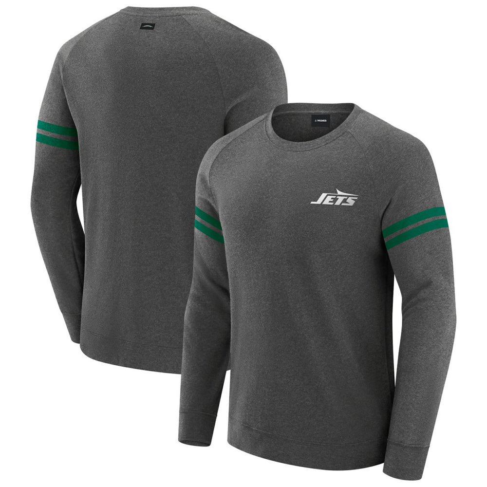 New York Jets J. Palmer Players Lounge Raglan Tri-Blend Sweatshirt