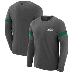 New York Jets J. Palmer Players Lounge Raglan Tri-Blend Sweatshirt