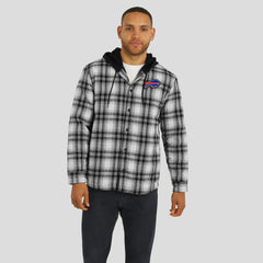 Buffalo Bills Fanatics NFL x Darius Rucker Collection Plaid Flannel Quilted Full-Snap Hooded Shacket