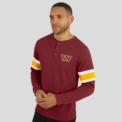 Washington Commanders Fanatics Darius Rucker Collection Waffle-Knit Raglan Long Sleeve Henley T-Shirt