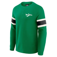 New York Jets Fanatics Darius Rucker Collection Waffle-Knit Raglan Long Sleeve Henley T-Shirt