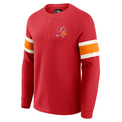 Tampa Bay Buccaneers Fanatics Darius Rucker Collection Waffle-Knit Raglan Long Sleeve Henley T-Shirt