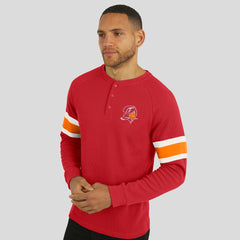 Tampa Bay Buccaneers Fanatics Darius Rucker Collection Waffle-Knit Raglan Long Sleeve Henley T-Shirt