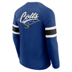 Indianapolis Colts Fanatics Darius Rucker Collection Waffle-Knit Raglan Long Sleeve Henley T-Shirt