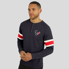 Houston Texans Fanatics Darius Rucker Collection Waffle-Knit Raglan Long Sleeve Henley T-Shirt
