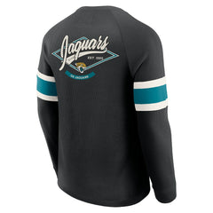 Jacksonville Jaguars Fanatics Darius Rucker Collection Waffle-Knit Raglan Long Sleeve Henley T-Shirt