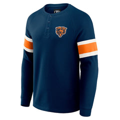 Chicago Bears Fanatics Darius Rucker Collection Waffle-Knit Raglan Long Sleeve Henley T-Shirt