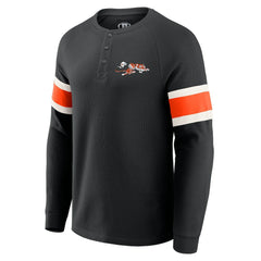 Cincinnati Bengals Fanatics Darius Rucker Collection Waffle-Knit Raglan Long Sleeve Henley T-Shirt