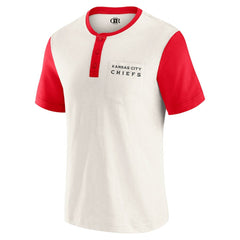Kansas City Chiefs Fanatics Darius Rucker Collection Henley Colorblock Slub Pocket T-Shirt