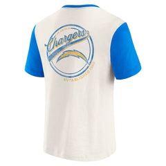 Los Angeles Chargers Fanatics Darius Rucker Collection Henley Colorblock Slub Pocket T-Shirt