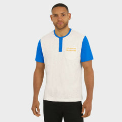 Los Angeles Chargers Fanatics Darius Rucker Collection Henley Colorblock Slub Pocket T-Shirt