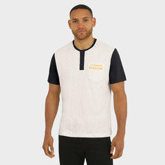Pittsburgh Steelers Fanatics Darius Rucker Collection Henley Colorblock Slub Pocket T-Shirt