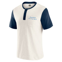 Tennessee Titans Fanatics Darius Rucker Collection Henley Colorblock Slub Pocket T-Shirt
