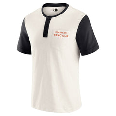 Cincinnati Bengals Fanatics Darius Rucker Collection Henley Colorblock Slub Pocket T-Shirt