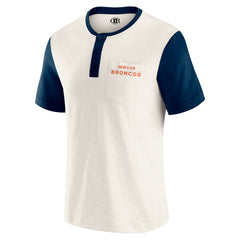 Denver Broncos Fanatics Darius Rucker Collection Henley Colorblock Slub Pocket T-Shirt