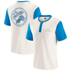 Detroit Lions Fanatics Darius Rucker Collection Henley Colorblock Slub Pocket T-Shirt
