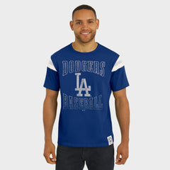 Los Angeles Dodgers Darius Rucker Collection by Fanatics Distressed Sleeve Stripe T-Shirt | MLB Outlet