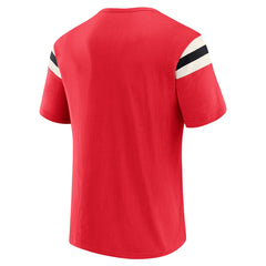 Cincinnati Reds Darius Rucker Collection by Fanatics Distressed Sleeve Stripe T-Shirt | MLB Shop