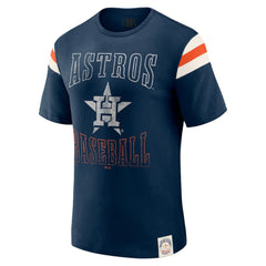 Houston Astros Darius Rucker Collection by Fanatics Distressed Sleeve Stripe T-Shirt | MLB On Sale