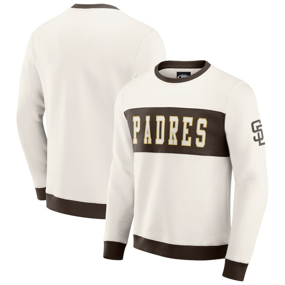San Diego Padres Darius Rucker Collection by Fanatics Colorblock Crewneck Sweatshirt | MLB For sale