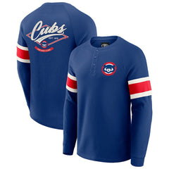 Chicago Cubs Darius Rucker Collection by Fanatics Waffle-Knit Raglan Long Sleeve Henley T-Shirt | MLB Shop