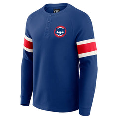 Chicago Cubs Darius Rucker Collection by Fanatics Waffle-Knit Raglan Long Sleeve Henley T-Shirt | MLB Shop