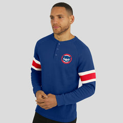 Chicago Cubs Darius Rucker Collection by Fanatics Waffle-Knit Raglan Long Sleeve Henley T-Shirt | MLB Shop