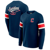 Cleveland Guardians Darius Rucker Collection by Fanatics Waffle-Knit Raglan Long Sleeve Henley T-Shirt | MLB Online