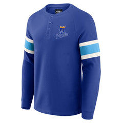 Kansas City Royals Darius Rucker Collection by Fanatics Waffle-Knit Raglan Long Sleeve Henley T-Shirt | MLB For sale
