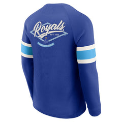 Kansas City Royals Darius Rucker Collection by Fanatics Waffle-Knit Raglan Long Sleeve Henley T-Shirt | MLB For sale