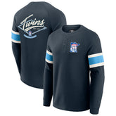 Minnesota Twins Darius Rucker Collection by Fanatics Waffle-Knit Raglan Long Sleeve Henley T-Shirt | MLB Outlet