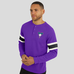 Arizona Diamondbacks Darius Rucker Collection by Fanatics Waffle-Knit Raglan Long Sleeve Henley T-Shirt | MLB Outlet
