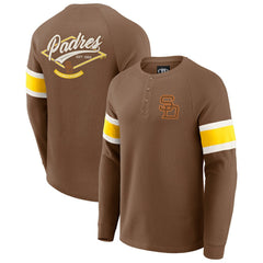 San Diego Padres Darius Rucker Collection by Fanatics Waffle-Knit Raglan Long Sleeve Henley T-Shirt | MLB Online