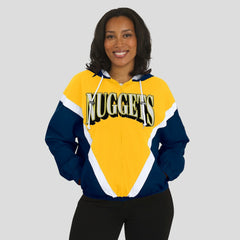 Denver Nuggets WEAR by Erin Andrews Women's Colorblock Full-Zip Hoodie Windbreaker Jacket sale Discount