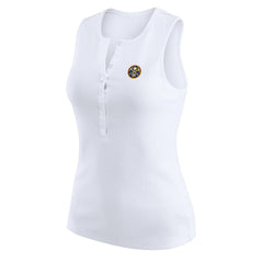 Denver Nuggets WEAR by Erin Andrews Women's Rib-Knit Henley Tank Top sale On Sale