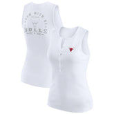 Chicago Bulls WEAR by Erin Andrews Women's Rib-Knit Henley Tank Top sale On Sale