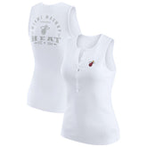 Miami Heat WEAR by Erin Andrews Women's Rib-Knit Henley Tank Top New