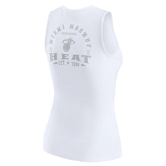 Miami Heat WEAR by Erin Andrews Women's Rib-Knit Henley Tank Top New