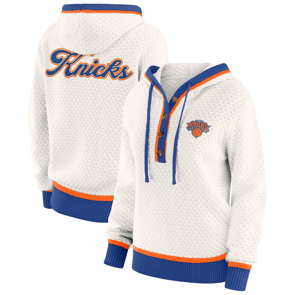 New York Knicks WEAR by Erin Andrews Women's Plus Size Hoodie Sweater Outlet
