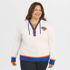 New York Knicks WEAR by Erin Andrews Women's Plus Size Hoodie Sweater Outlet