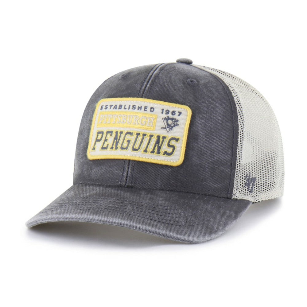 Pittsburgh Penguins '47 Canteen Pigment Dyed Patch Trucker Adjustable Hat Discount